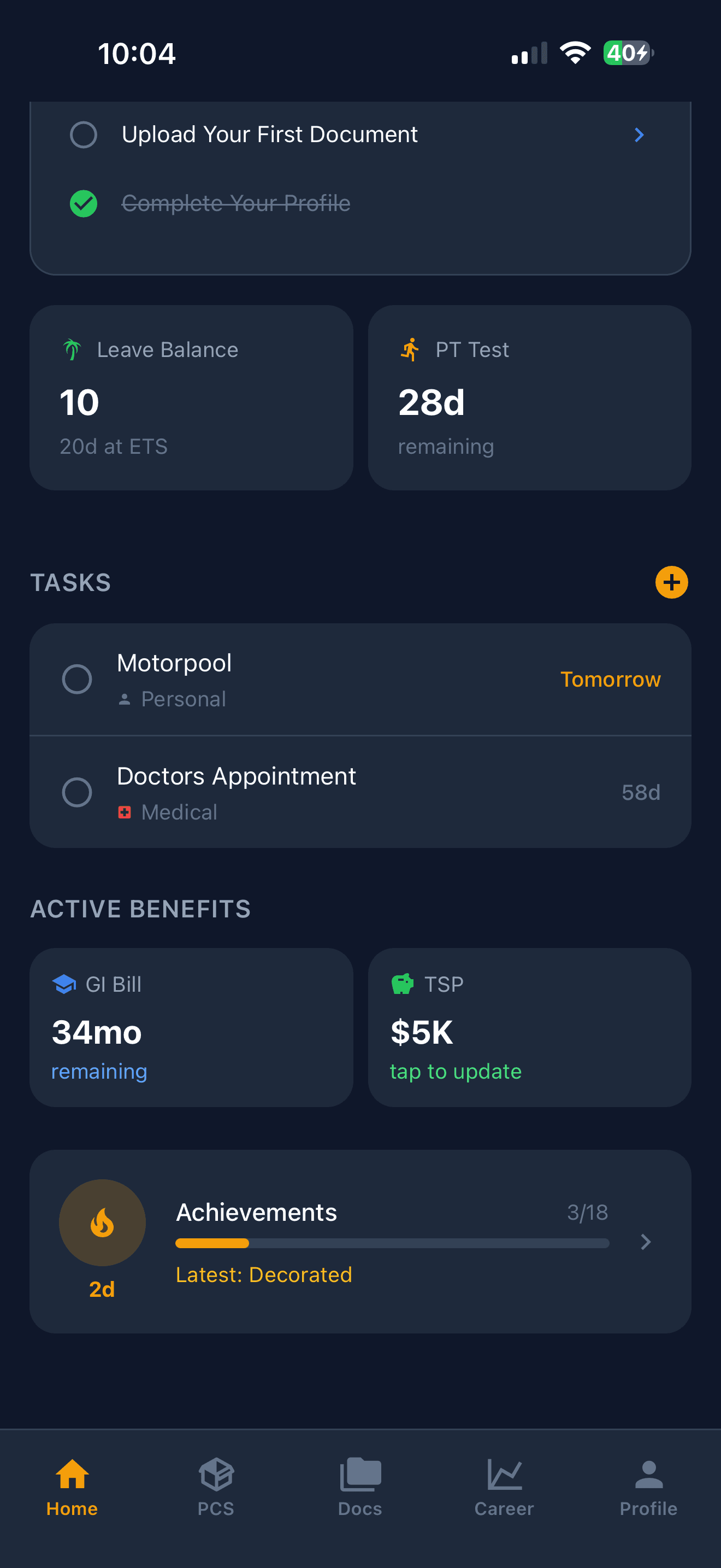MilReady Dark Mode